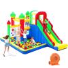 PZGEQ Bounce House for Kids, Inflatable Bouncy House Indoor & Outdoor Bouncy Castle with Slide, Jumping Castle with Fun Pitching Game view 1