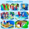 PZGEQ Bounce House for Kids, Inflatable Bouncy House Indoor & Outdoor Bouncy Castle with Slide, Jumping Castle with Fun Pitching Game view 2