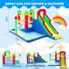 PZGEQ Bounce House for Kids, Inflatable Bouncy House Indoor & Outdoor Bouncy Castle with Slide, Jumping Castle with Fun Pitching Game view 3