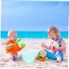 Abaodam Beach Sand Play Kit with Shovels Rake Bucket Watering Can Sand Timer Outdoor Summer for Boys Beach Park Random Color view 3