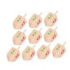 Vaguelly 10 Pcs Wooden Spinning Tops for Smooth Stable Gyro Childsafe Wood Material for Cognitive Development Hand-Eye Coordination Skill Building for Indoor and Outdoor Play view 1