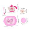 Uonlytech Pretend Play Tea Set Plastic Kitchen for Realistic Afternoon Tea Party Accessories Interactive Roleplay view 2