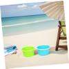 Abaodam 4pcs Small Plastic Beach Buckets Multifunctional Sand Pails with Comfortable Handles for Outdoor Beach Backyard Play and Sandcastle Building view 4