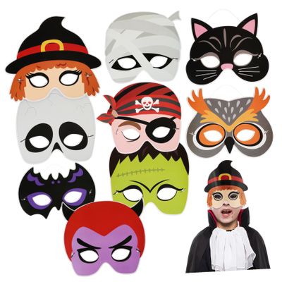 BESPORTBLE 9pcs Halloween Masks Lightweight Cosplay Props with Elastic Band for Women Funny Masquerade Party Masks Comfortable Breathable for Festival and Stage Performance
