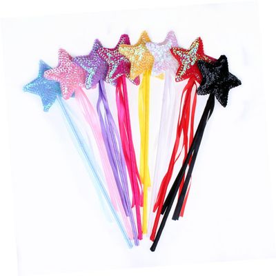 BESPORTBLE 3pcs Fairy Wand for Birthday Party Cosplay Purple Pentagram Red Heart White Butterfly Sticks Safe Material Princess Accessories for Celebration