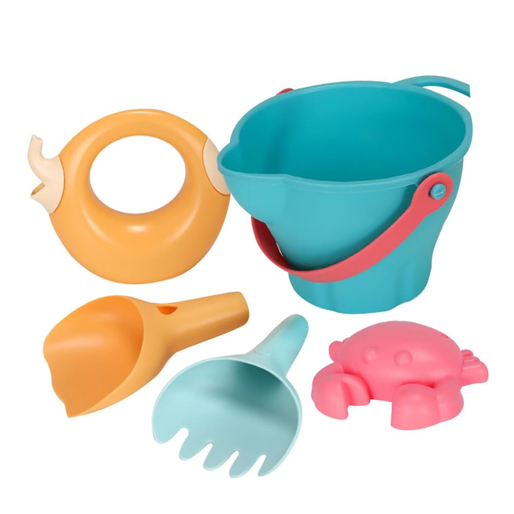 BESPORTBLE 5pcs Beach Sand Set for Boys Portable Lightweight Plastic Shovel and Bucket Dredging Water Playset for Creativity and Summer Fun