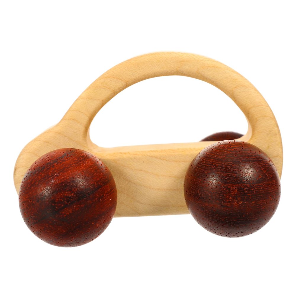 Abaodam Wooden Car with Smooth Hand Hold Rounded Edges Educational Push Plaything for Maple Vehicle for Hand-Eye Coordination Development