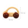 Abaodam Wooden Car with Smooth Hand Hold Rounded Edges Educational Push Plaything for Maple Vehicle for Hand-Eye Coordination Development view 2