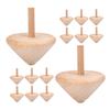 LIOOBO 15pcs Unfinished Wooden Spinning Tops for DIY Paintable Gyroscopes Natural Non-Toxic Material Educational Fine Motor Skill for Family Crafts Parties and Travel Activities view 1