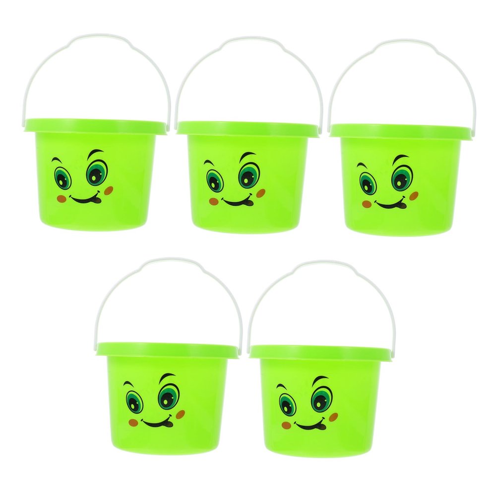 Beaupretty 5Pcs Beach Sand with Comfortable Handles Creative Seaside Water Buckets for Boys and Sand Buckets for Backyard and Outdoor Play
