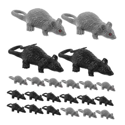 Abaodam 24pcs Realistic Fake Mouse Halloween Party Props Lifelike Simulated Rat Prank for Creepy Decorations Indoor Outdoor Fun Interaction