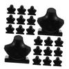 BESPORTBLE 40pcs Mini Jewelry Bust Black Necklace Holder for Dolls Mannequin Display Stand Sturdy Storage Rack for Dollhouse Role-playing Creative Play Accessories view 1
