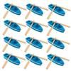 Vaguelly 15 Sets Miniature Wooden Rowboat Models with Oars Craft Boats for DIY Dollhouse Accessories Nautical Tabletop Decorations Sturdy Wood Canoe Figurines for Home Decor view 1