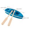 Vaguelly 15 Sets Miniature Wooden Rowboat Models with Oars Craft Boats for DIY Dollhouse Accessories Nautical Tabletop Decorations Sturdy Wood Canoe Figurines for Home Decor view 2