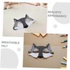 Abaodam 12pcs Felt Half Face Wolf Masks for Halloween Masquerade Celebration Creature Face Cover Lightweight Breathable Costume Accessories for Cosplay Festival view 3