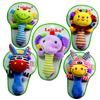 Abaodam Year Plush Elephant Hand Rattle with Sound Wrist Rattles for Boys and Educational Animal Hand Bells for Hearing Development and Hand-Eye Coordination Soft Safe Gift for Newborns view 1