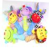 Abaodam Year Plush Elephant Hand Rattle with Sound Wrist Rattles for Boys and Educational Animal Hand Bells for Hearing Development and Hand-Eye Coordination Soft Safe Gift for Newborns view 3