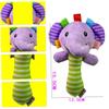 Abaodam Year Plush Elephant Hand Rattle with Sound Wrist Rattles for Boys and Educational Animal Hand Bells for Hearing Development and Hand-Eye Coordination Soft Safe Gift for Newborns view 4