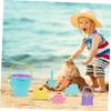Vaguelly 10pcs Beach Set Outdoor Shovel Bucket Water for Cartoon Design Safe Play for Seaside Fun view 3