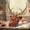 Lynda Moose Head Building Blocks Wall-Mounted Puzzle 3D Animal Decor DIY Art Brick Set Unique Present view 2