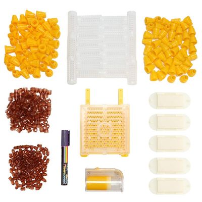 Queen Rearing Kit | Plastic Bee Breeding Set with Cage & Marking Bottle | Beekeeping Tools for Bee Colony Management/Queen Bee Marking/Swarm Control | 50 Cages, 300 Cups, 100