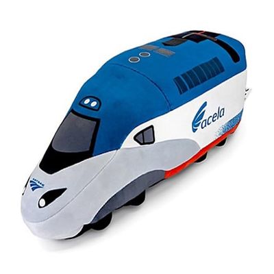 Amtrak NextGen Acela Plush Train Display Pillow  15 Long Soft Collectible Cushion - Officially Licensed Acela Express - Great for Train Enthusiasts