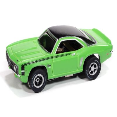 SC410-2G Auto World SC410 Xtraction 1969 Chevy Camaro Neon Green&Black HO Scale Slot Car
