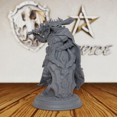 AUSPDICE Dragonborn Commander Unpainted Miniature, DND Minis for Dungeons and Dragons, Fantasy Tabletop RPG Game Figurine, TTRPG Role Playing Accessory, Ideal for DMS & Battle Scenarios-AS210