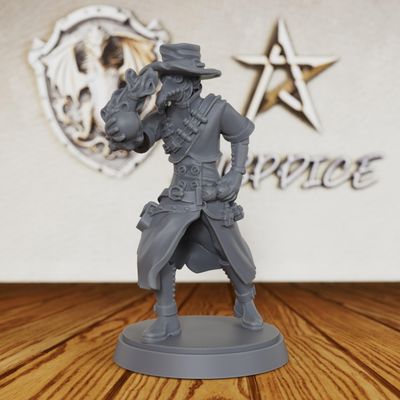 AUSPDICE DND Plague Doctor Miniature - Unpainted Fantasy Figurine for Dungeons and Dragons, Tabletop RPG, Warhammer & RPG Accessories-AS213