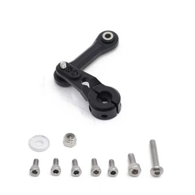RC Car Accessories For Arrma For Infraction For Mojave For Kraton For Senton For Typhon For Talion For Outcast 1/7 1/8 Rc Car 25t Servo Arm Steering Link Rod(Black)