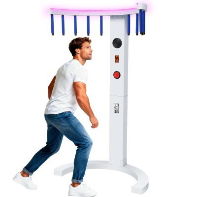 Catch Stick Arcade Game Machine - Coin Operated for Kids & Adults, Fun Reflex Test for Family Game Night, Parties, Carnivals and Bars (White)