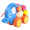Yardwe Funny Elephant Pulling Cart for Cartoon Animal Pull String Walker Educational Enhancing Practical Skills and Interaction Safe Material for Boys and Playing view 1