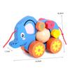 Yardwe Funny Elephant Pulling Cart for Cartoon Animal Pull String Walker Educational Enhancing Practical Skills and Interaction Safe Material for Boys and Playing view 2