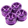 RC Tires Tyres Wheels Compatible with HSP for Tamiya for HPI 4pcs 1/10 On-Road Drift Car 52MM Aluminum Alloy Metal Wheel Hub Climb Car Wheel Rim Replacement view 1