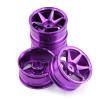 RC Tires Tyres Wheels Compatible with HSP for Tamiya for HPI 4pcs 1/10 On-Road Drift Car 52MM Aluminum Alloy Metal Wheel Hub Climb Car Wheel Rim Replacement view 2