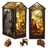 DIY Book Nook Kit DIY Dollhouse Miniature Kit with DIY Dolls House Furniture Accessories Bookends Book Stand 3D Wooden Puzzle for Adults Birthday Gift view 1