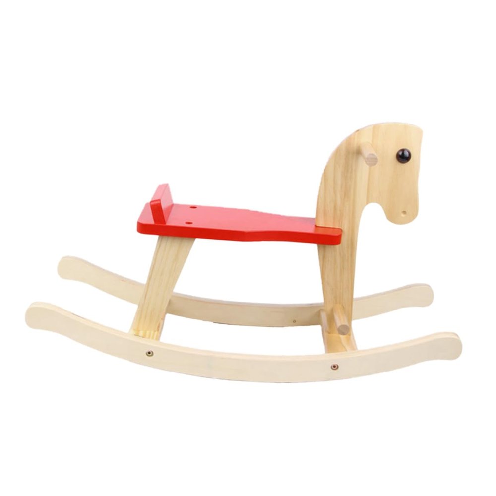 BESPORTBLE Wooden Rocking Horse Chair Rocker with Safe Swing Angle Riding for Boys Birthday