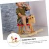 BESPORTBLE Wooden Rocking Horse Chair Rocker with Safe Swing Angle Riding for Boys Birthday view 2