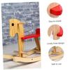 BESPORTBLE Wooden Rocking Horse Chair Rocker with Safe Swing Angle Riding for Boys Birthday view 3