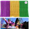 Ecally 500 Pcs Mardi Gras Throws Bulk 33" Mardi Gras Beads Necklace Purple Gold Green Beads Bulk Parade Throw Carnival Necklaces Accessories for Wedding Birthday Celebrations Party Decor view 1