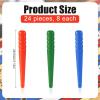 24pcs Cribbage Board Pegs, Plastic Cribbage Pegs Fit 1/8 Inch/ 0.32cm Holes Traditional Peg Board Game Pins Accessories (Red, Blue, Red) view 2