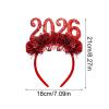 2026 Headband, Glitter Hair Accessory, Festive Costume Headpiece for Women, Birthday Party Classroom Holiday Event Indoor Celebration, Stylish New Year Eve Decoration, Comfortable Lightweight Wear view 2
