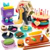 4 in 1 Playdough Sets for Kids Ages 4-8, 24 Colors Dough Accessories with Ice Cream/ Noodles/ Cake Makers, Kitchen Pretend Play Tools Kit, Birthday Gifts Toys for Toddlers Boys Girls 3 4 5 6 7 8 view 1