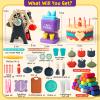 4 in 1 Playdough Sets for Kids Ages 4-8, 24 Colors Dough Accessories with Ice Cream/ Noodles/ Cake Makers, Kitchen Pretend Play Tools Kit, Birthday Gifts Toys for Toddlers Boys Girls 3 4 5 6 7 8 view 2