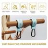 2 Pack Stroller Hooks for Hanging Diaper Bags and Shopping Bags, Accessories for Stroller and Shopping Cart, Heavy Duty Durable Large Carabiner, Advanced Faux Leather, Baby Blue view 4