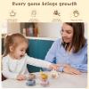 14-Piece Wooden Tea Party Set with Silicone Teapot and Cups, Carrying Tray, Scoop  Toddler Pretend Play Kitchen Accessories for Girls Ages 3-6 view 2