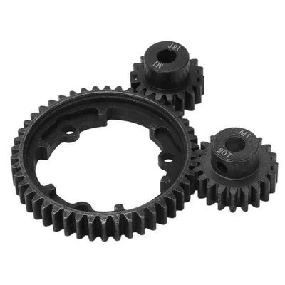 18T M1 Pinion Gear and 46T Spur Gear Hard Steel Set Compatible with RC Cars