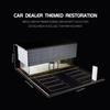 1:64 Scale Car Dealership Display with LED Lights & 2 Interchangeable Diorama Bases - Themed Showcase with Sealed Acrylic Dust-Proof Cover for 8 Model Cars view 2