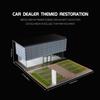1:64 Scale Car Dealership Display with LED Lights & 2 Interchangeable Diorama Bases - Themed Showcase with Sealed Acrylic Dust-Proof Cover for 8 Model Cars view 3
