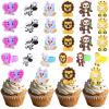 30pcs Animal Cupcake Toppers Wildlife Cupcake Toppers Picks for Kids Baby Shower Jungle Animals Theme Party Decorations Supplies (Animal) view 1